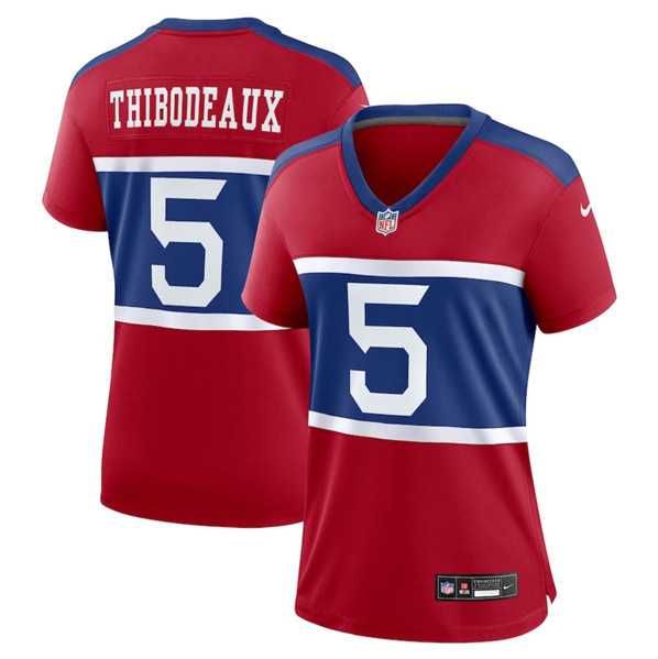 Womens New York Giants #5 Kayvon Thibodeaux Century Red Alternate Vapor Limited Football Stitched Jersey Dzhi